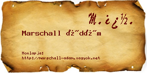Marschall Ádám névjegykártya